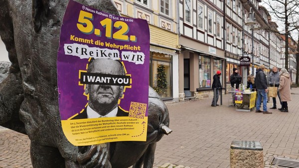 Wenig Anklang: Demo gegen „Wehrpflicht“ stößt in Osterode auf taube Ohren