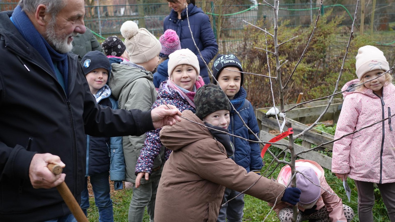 Gut-pfel-essen-in-K-lleda-Grundsch-ler-freuen-sich-ber-Jubil-umsbaum