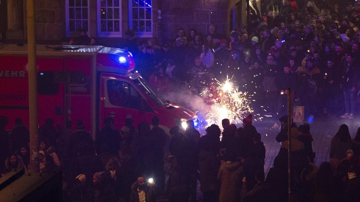 Silvester-Feuerwerk in Hamburg