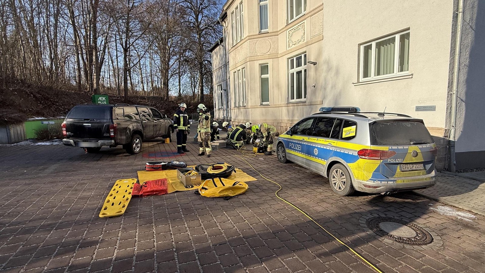 Kyffh-userkreis-Frau-von-Pick-up-berrollt