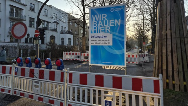 Wichtige Verkehrsachse in Hamburg gesperrt: Baustelle an der Alster bis April