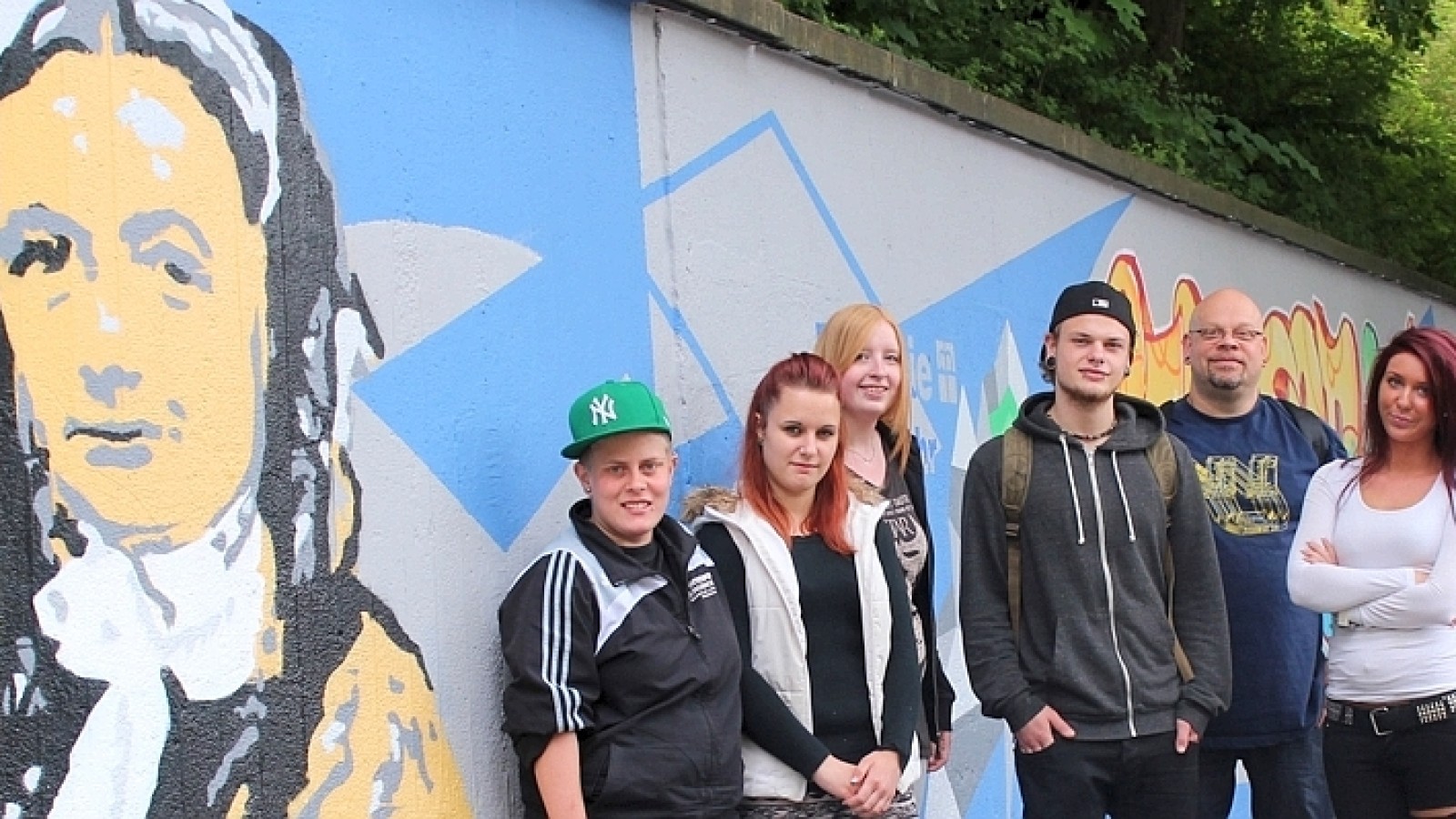 Friederike Fliedner als Graffiti gestaltet